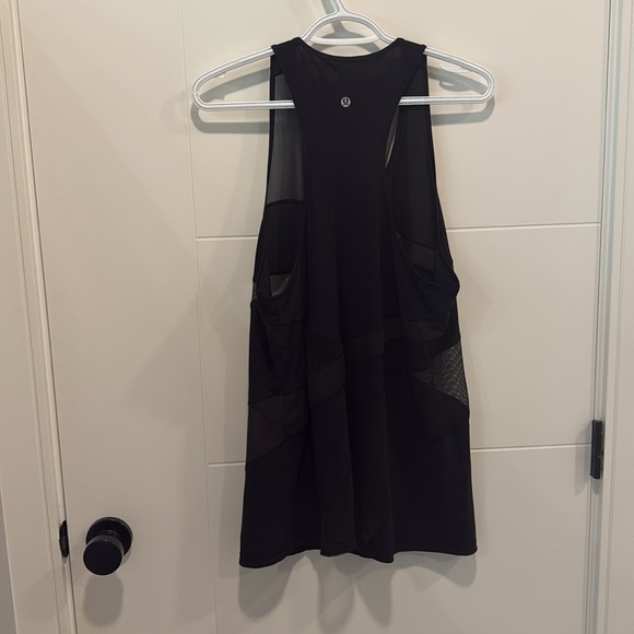 🏴 Lululemon Black Sheer Tank Top size 14 - Picture 7 of 8